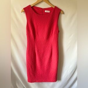VGW Calvin Klein coral textured dress